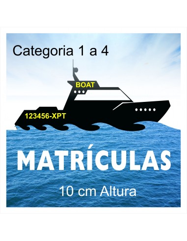 Matricula Embarcações Cat. 1 a 4...